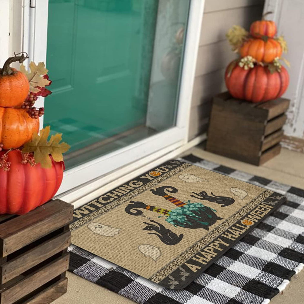 BOOHIT Halloween Door Mat 31x19 Inch Indoor Outdoor Entrance Floor Home Decoration (Witch Feet)