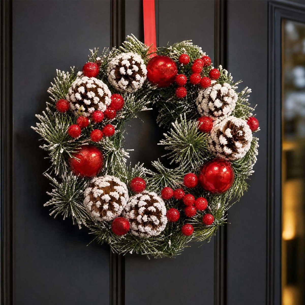 Nkmbld 4th of July Wreaths for Front Door, Independence Day Wreath Red White Blue Flower Wreath for Independence Day Memorial Day Flag Day Decor