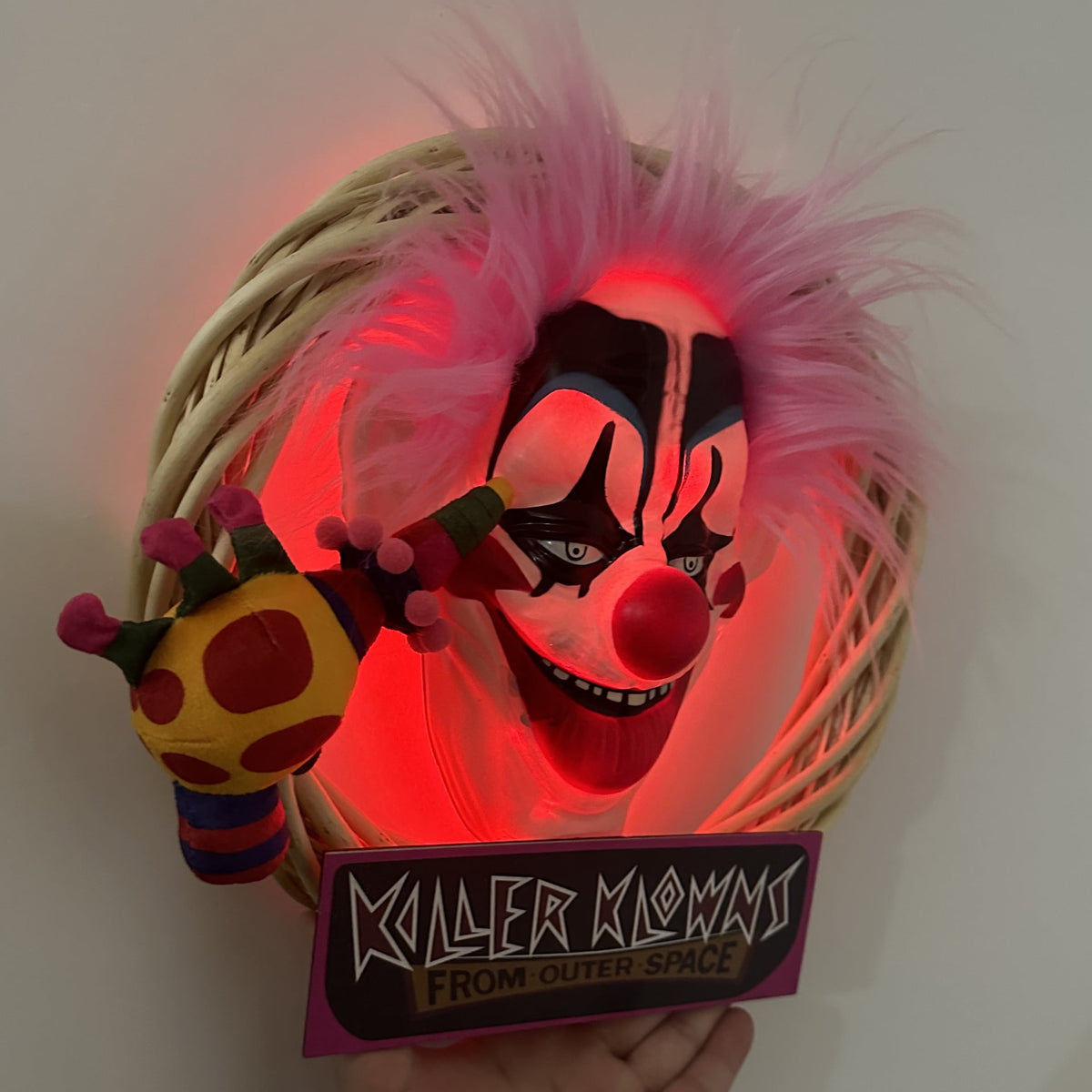 Halloween Clown Wreaths Decorative Door Halloween Wreath Hanging Pende Party Decoration Props 3D Glowing Wreath