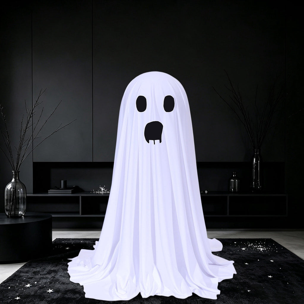 Aurorax Early Halloween Decorations Outdoor,Ghost Halloween Decoration 2 ft Realistic Waterproof Ghost Decor for Front Porch Yards Gardens Lawn Black