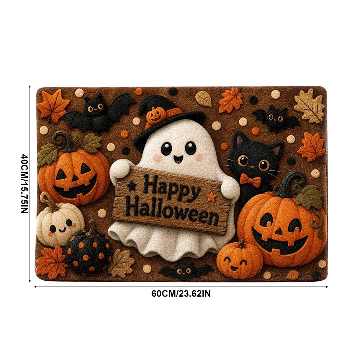 Halloween Kitchen Mat Halloween Printed Carpet Non-slip Entry Door Entry Mat Absorbent Bathroom Kitchen Entryway Mat 40*60cm