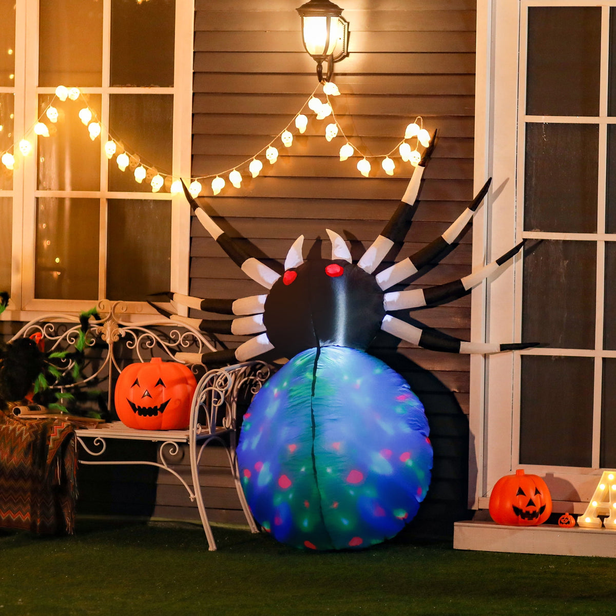 6ft Halloween Inflatable Reaper Motorcycle Outdoor Yard Decorations