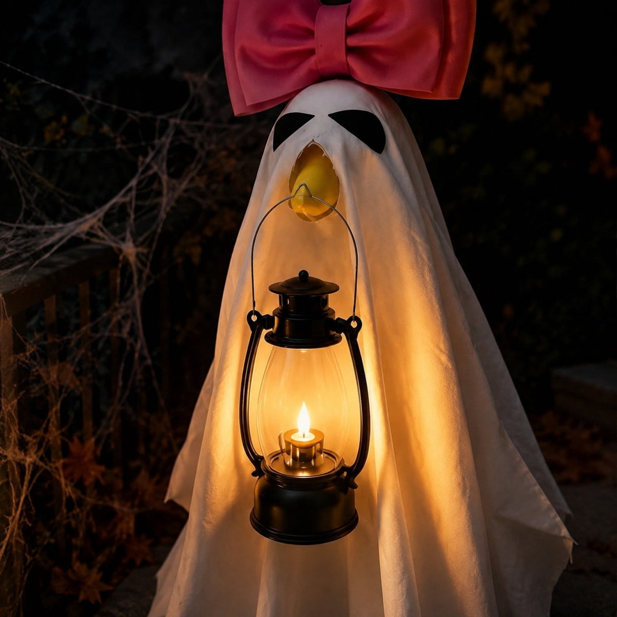 AuroraX Halloween Ghost Decor Outdoor Halloween Decoration Courtyard Tabletop Desktop Haunted Halloween Decoration for Yard Garden Pink