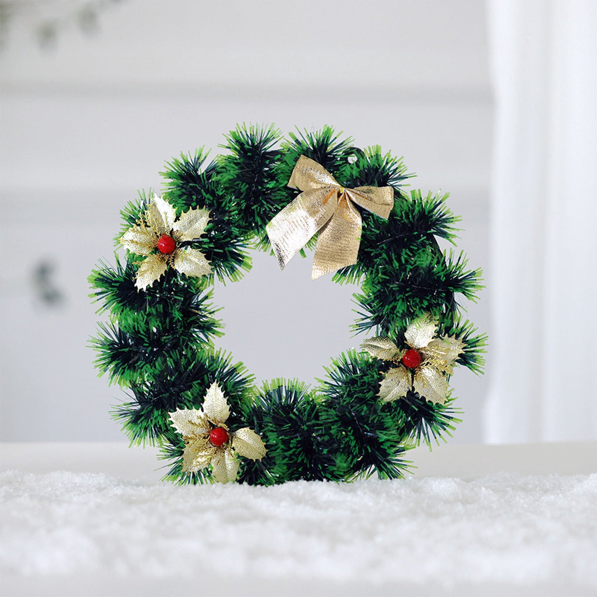 Btomtd Diameter 8" Pumpkin Skull Wreath Halloween Decor Acrylic Round Disk Hanging Ornament with Garland for Front Door Window, B