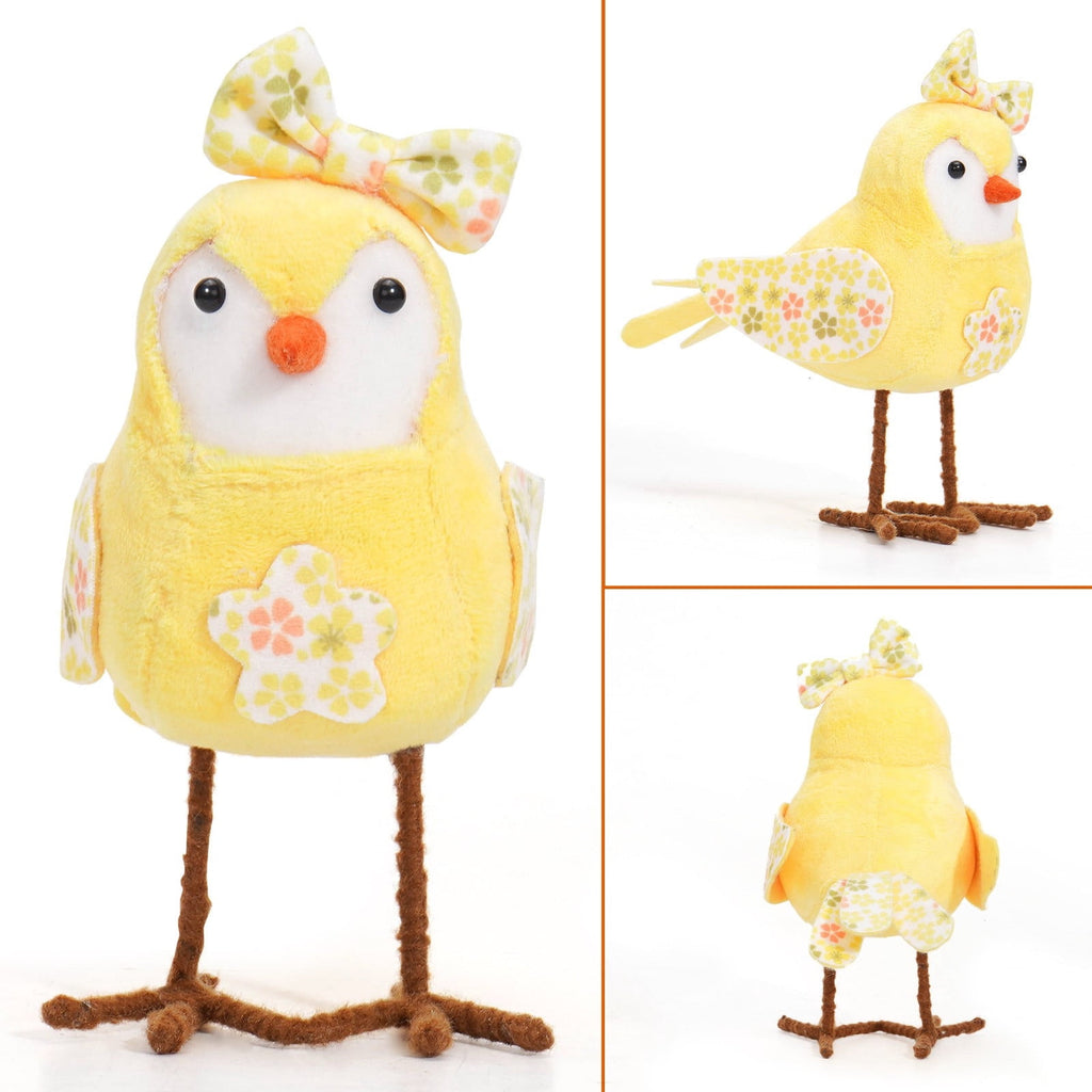 Chanana Easter Plush Bird Decorations Bird Figurines Table Ornament Cute Sparrow Fabric Sparrow Ornaments Centerpieces Table Tiered Tray Fireplace Spring Home Decor Tabletop Holiday Decorations