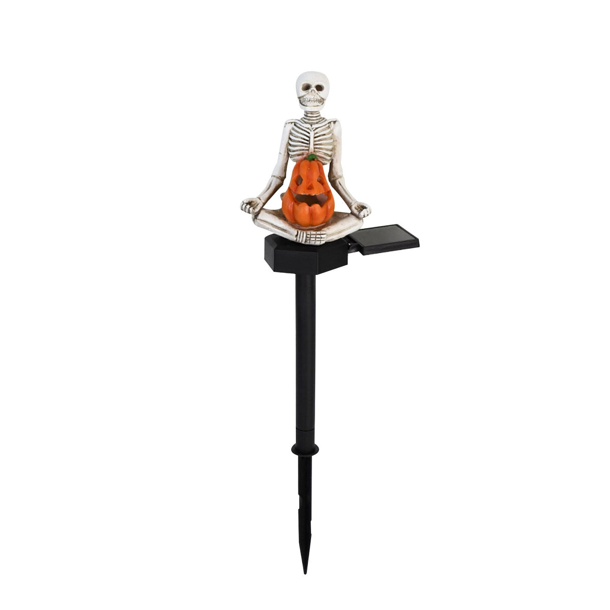 Konghyp Solar Yoga Skeleton Ground Plug, Halloween Decoration, Color Gradient Lights, Outdoor Yard Decor, Weatherproof Garden Pathway Lamp, Fun Festive Ornaments