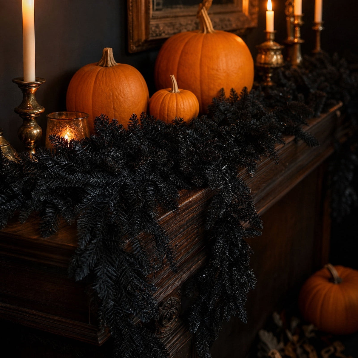 SPOORYYO 2Pcs Fall Maple Leaves Stems for Vase, Artificial Autumn Fake Leaves Decor, Maple Leaf Bushes Shrubs for Thanksgiving Halloween Home Farmhouse Table Centerpiece, 12.99" x 7.87"