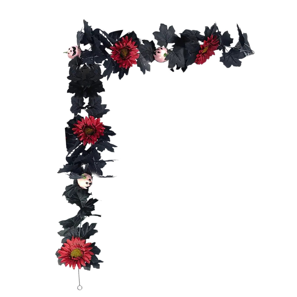 Halloween Garland, Halloween Garland Decor, 68.9in Halloween Wreath, Seasonal Decor, Black Garland, Fall Wreath, Halloween Wall Decor, Home Decoration, Halloween Decorations Indoor