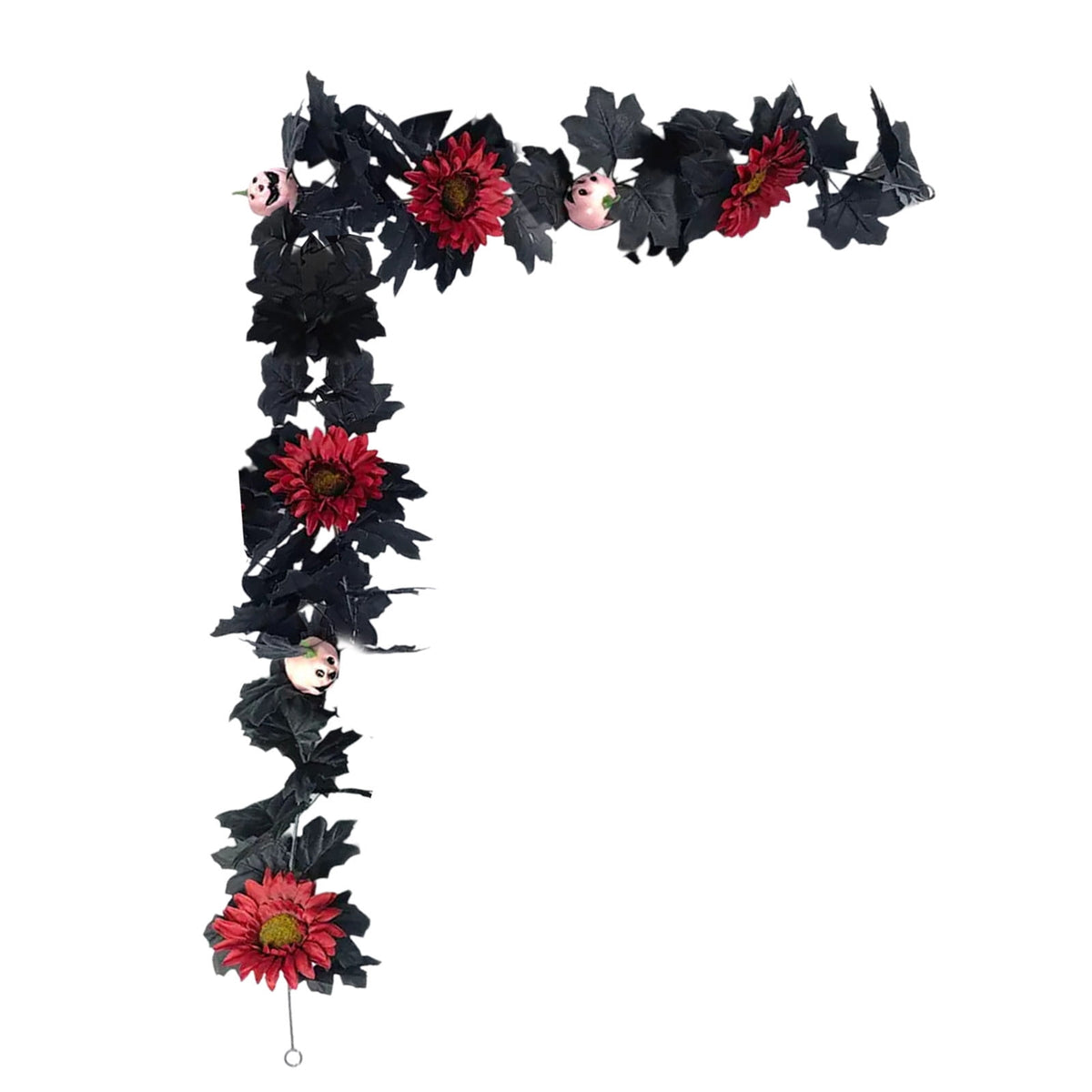 Halloween Garland, Halloween Garland Decor, 68.9in Halloween Wreath, Seasonal Decor, Black Garland, Fall Wreath, Halloween Wall Decor, Home Decoration, Halloween Decorations Indoor