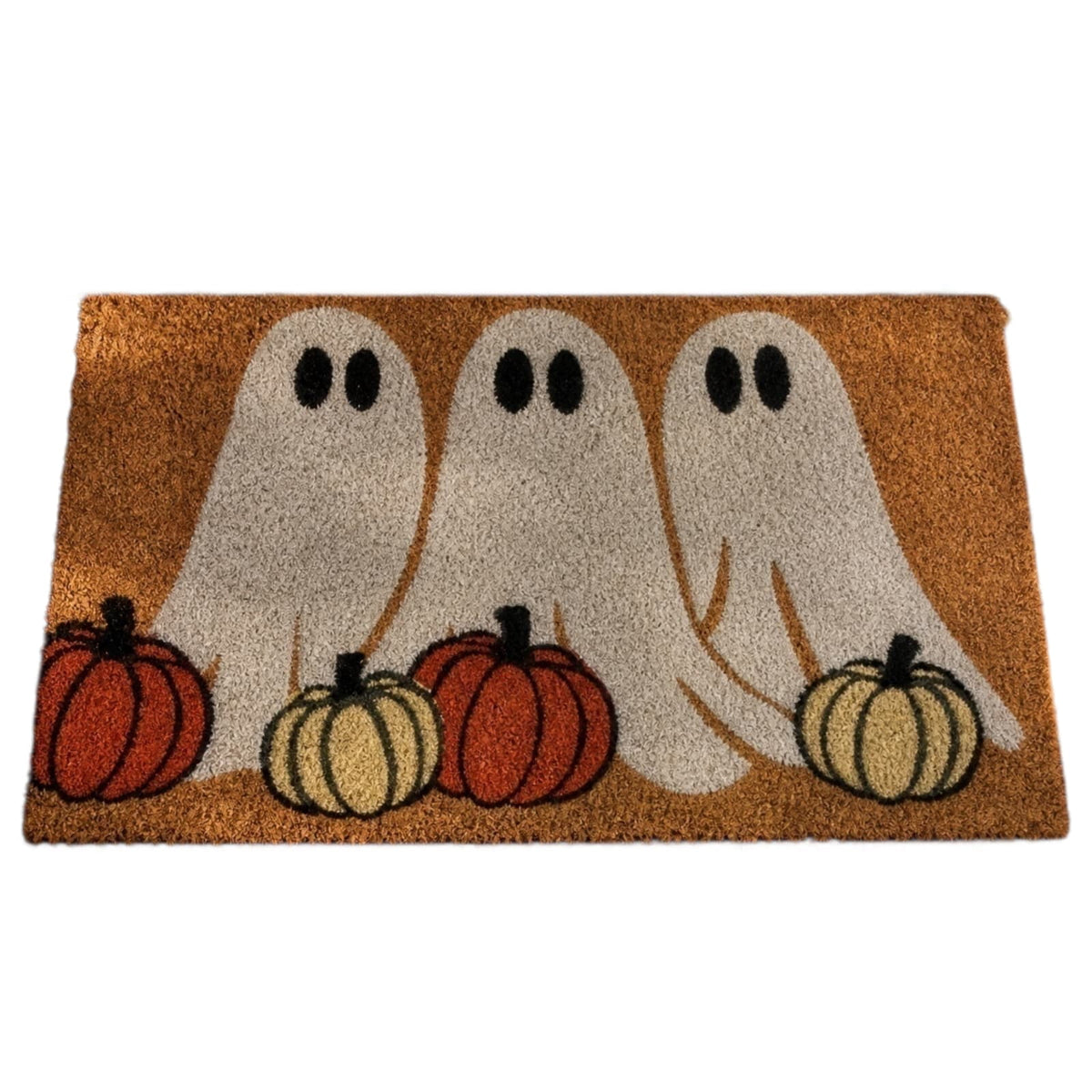 Clearance Natural/Black Floral Bird Outdoor Coir Doormat, 30" x 18"