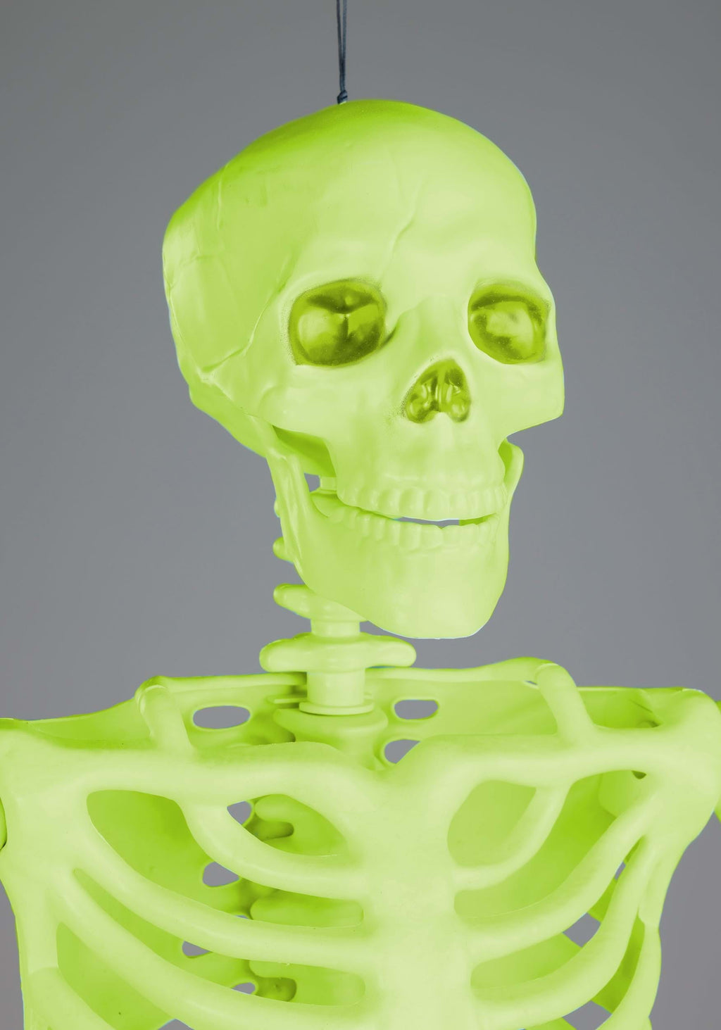 5FT Poseable Crazy Bones Skeleton in Green Decoration