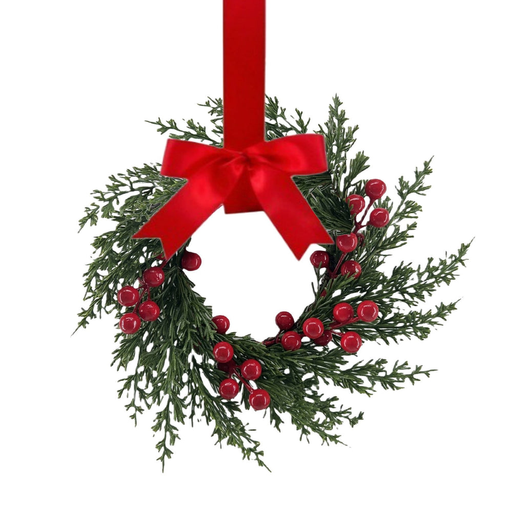 FXMLRLK 1 Pack Halloween Cabinet Wreaths with Ribbon Bows Artificial Flowers Kitchen Wreath for Window Front Door Farmhouse Wall Halloween Decorations, Blue