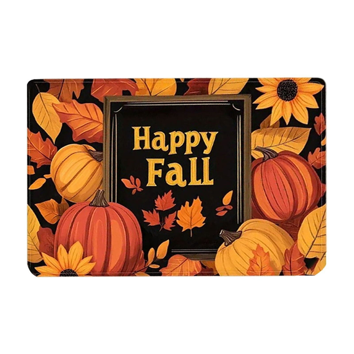Twfbrm Fall Welcome Doormat, Fall Decorations for Home, 16"x24" Maple Leaves Pattern Floor Mat, Non-Slip Absorbent Entrance Rug Autumn Decorative Front Door Carpet for Thanksgiving Halloween