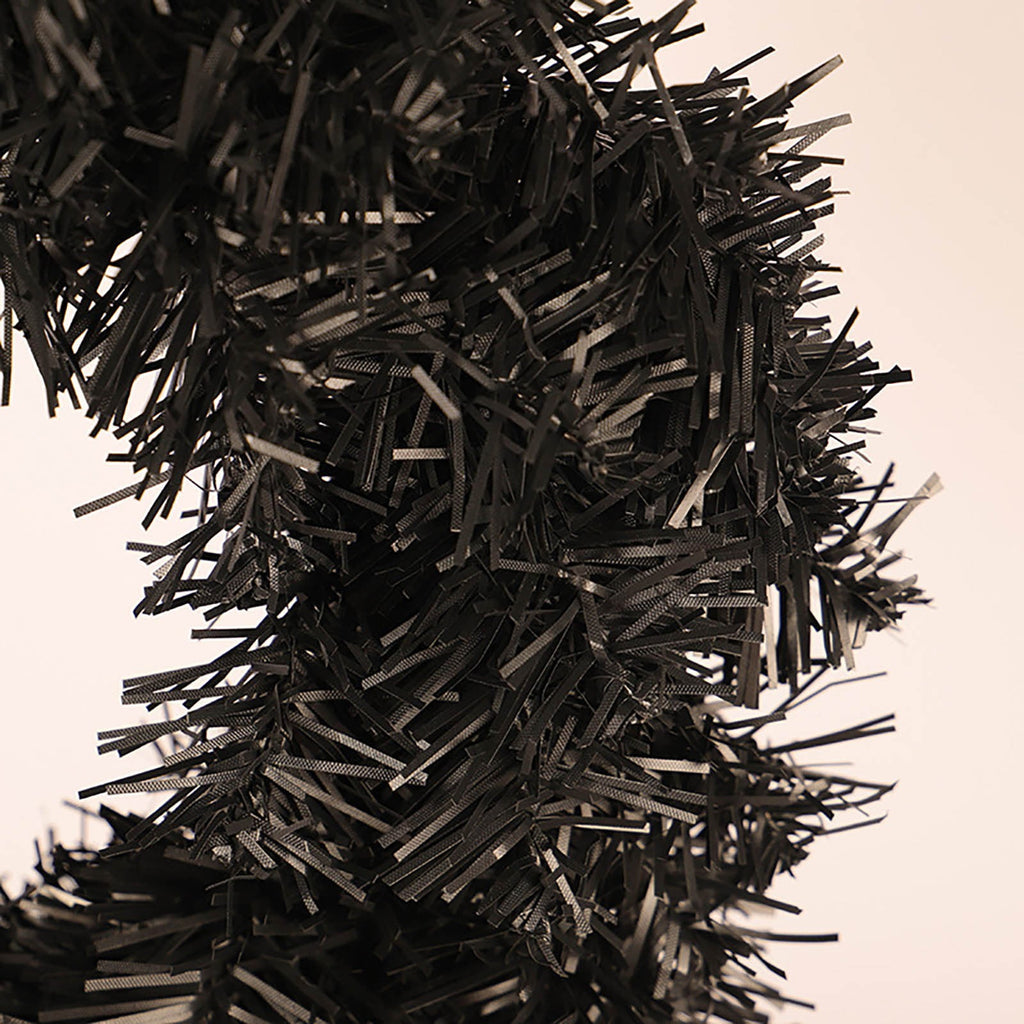 Halloween Christmas Glamorous Black Illuminated Wreath Trendy Led Vine Circle For Festive Decor Wreath Halloween Decorations