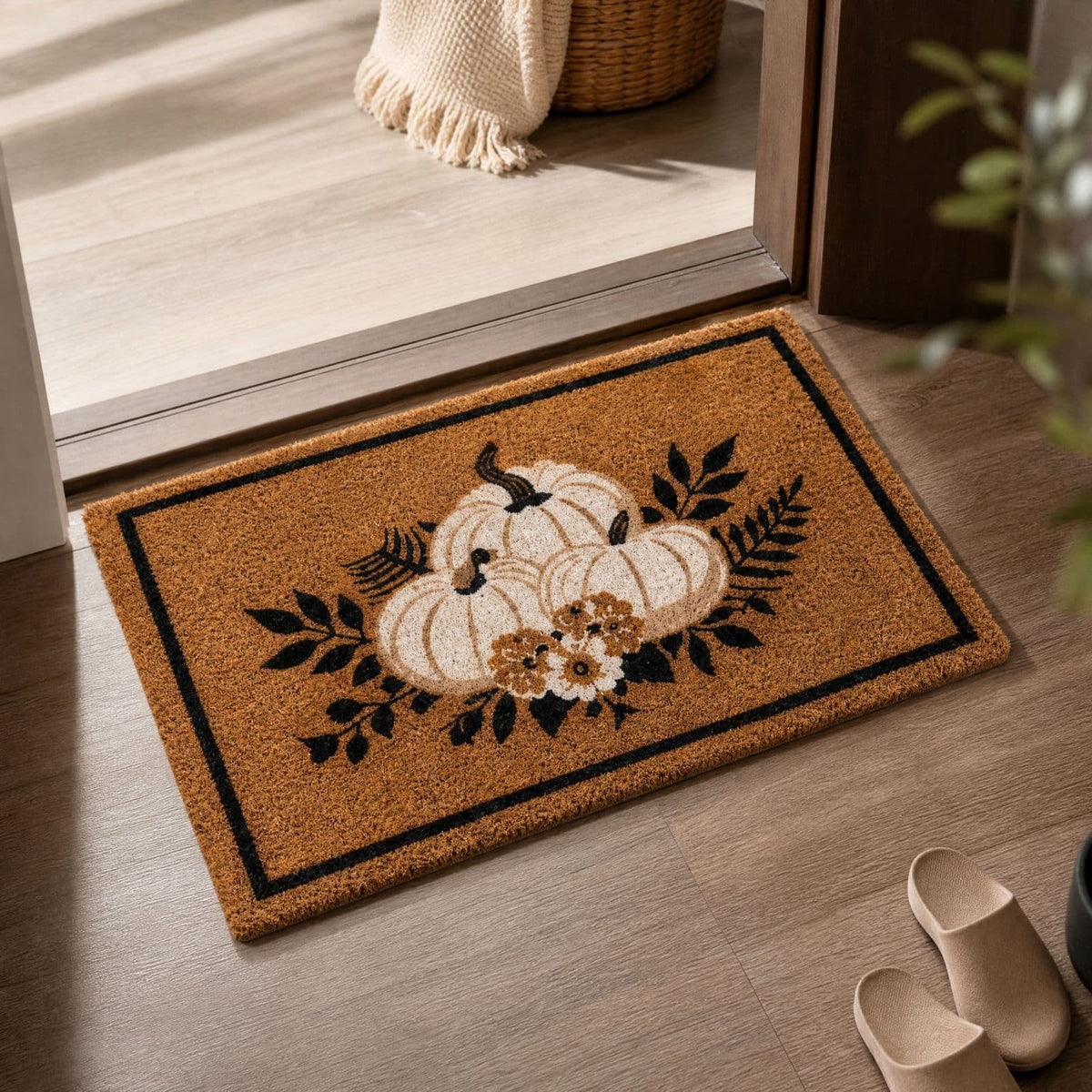 Talqzovs Fall Doormat , 24 in x 36 in Outside Door Mats Halloween Kitchen Mat for Front Door Kitchen Bathroom Entrance