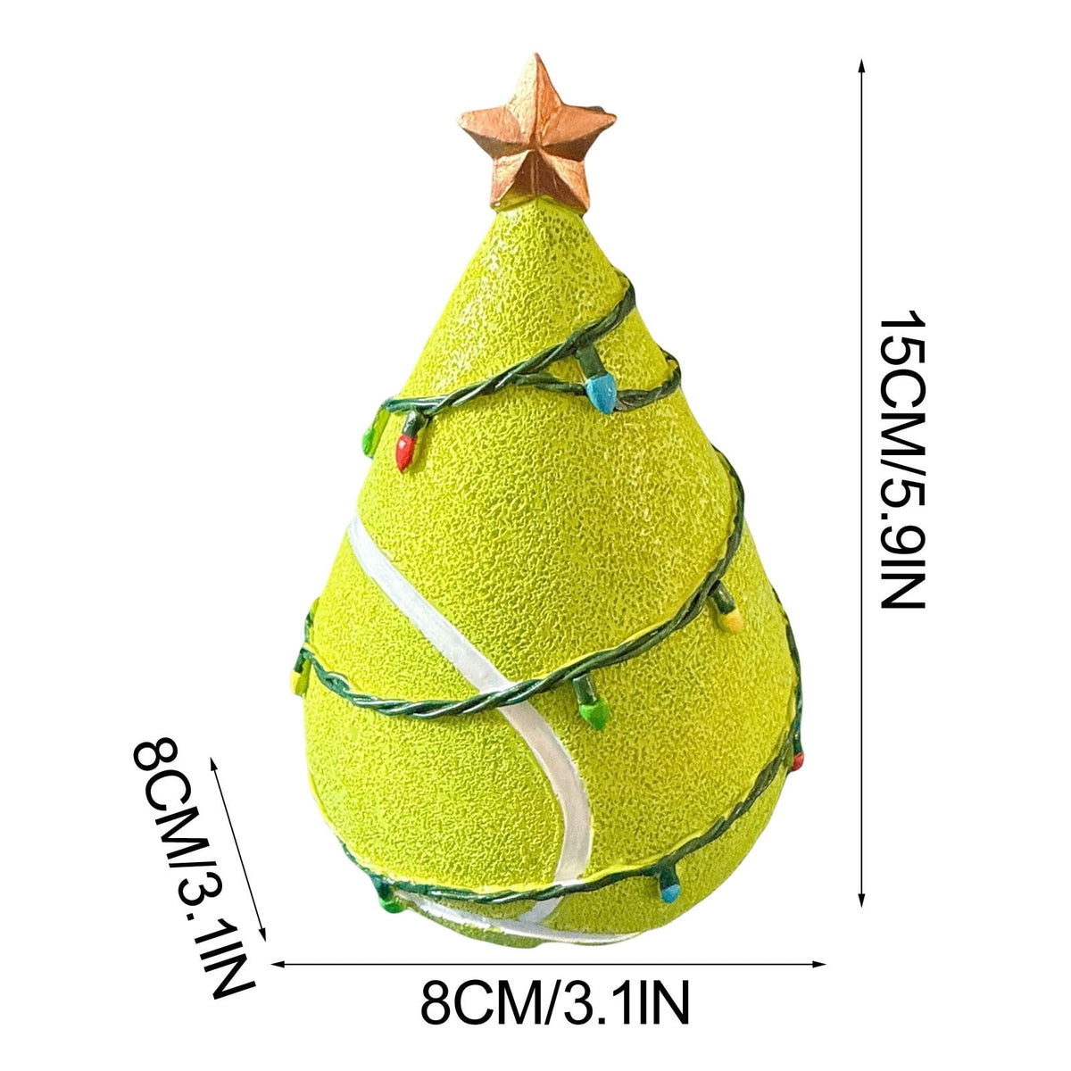 Christmas in july Decorations, Christmas Tree Resin Figurine, Sports Themed Tabletop Decor for Fall Thanksgiving Summerween, Unique Holiday Gift