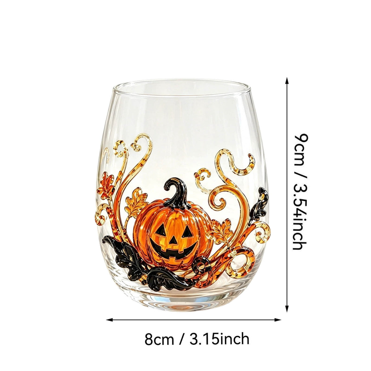 SCNOR Vintage Stained Glass Pumpkin Table Lamp, USB Powered Jack O Lantern Night Light for Halloween Fall Mantel Decor