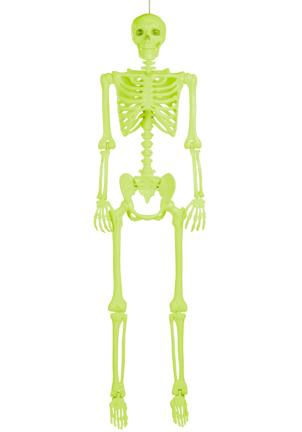 5FT Poseable Crazy Bones Skeleton in Green Decoration