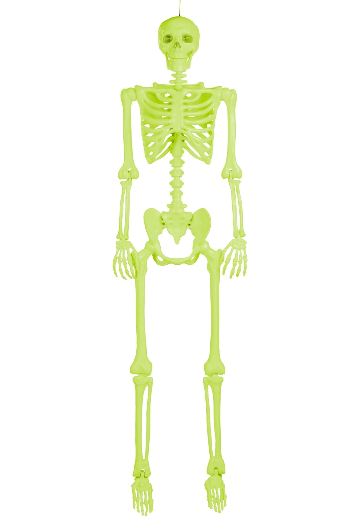 5FT Poseable Crazy Bones Skeleton in Green Decoration