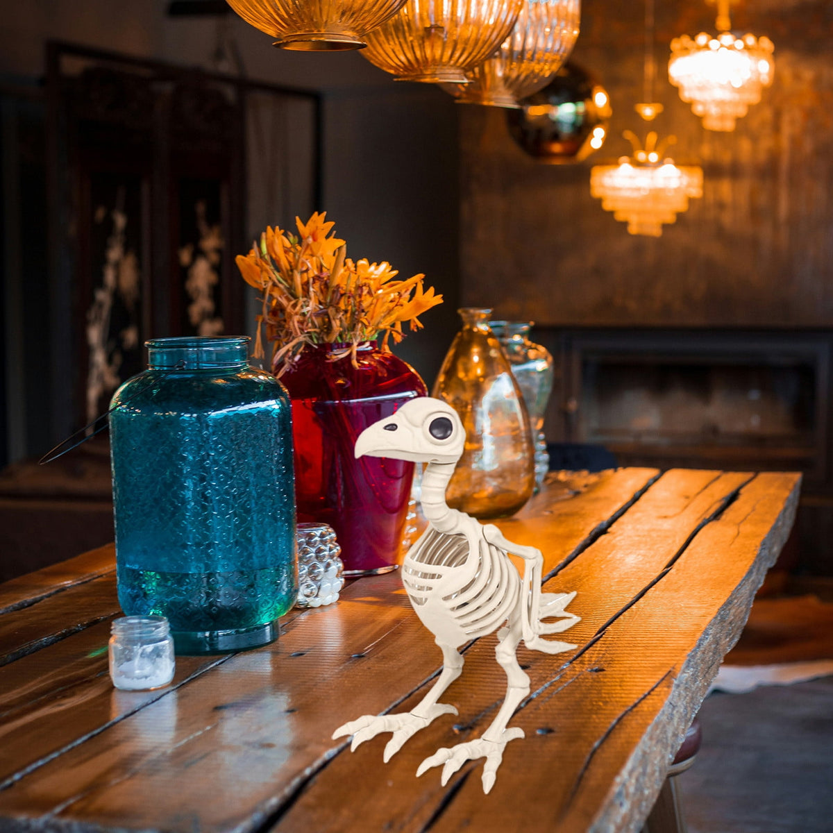 XGFHYJEH Halloween Skeleton Decorations Indoor Outdoor, Halloween Simulation Animals Decoration Ornament, Halloween Scary Decor for Home Outside Yard Lawn Garden Party