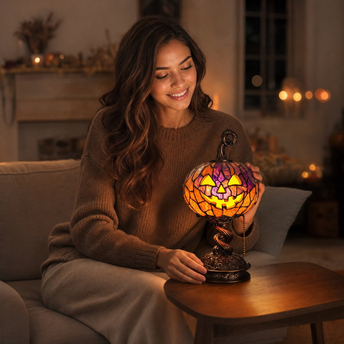 Halloween Ghost Night Light, Cute Ghost Playing The Guitar Lamp, Ghost Warm Lighted Figurine Lamps for Party Bedroom Study Room Home Dorm, Halloween Decor Indoor