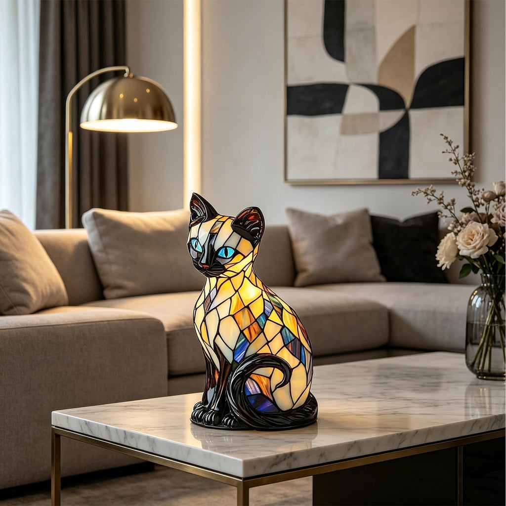 Sruoe Resin Owl Vintage Table Lamp, Decorative Animal Night Light for Bedroom Office Indoor Home Year Round Decor