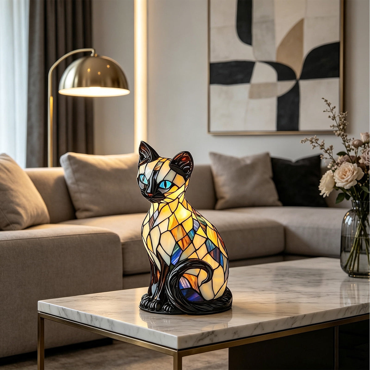 Sruoe Resin Owl Vintage Table Lamp, Decorative Animal Night Light for Bedroom Office Indoor Home Year Round Decor