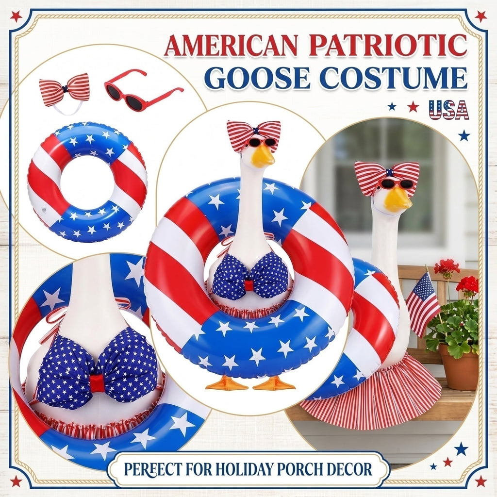 Halloween Garden Porch Decor, Porch Goose Outfits Halloween, 23 Inch Porch Goose Outfits, Witch Dress and Hat Set, Fits 23X11X26 Inch Standing Plush Goose for Front Porch Lawn