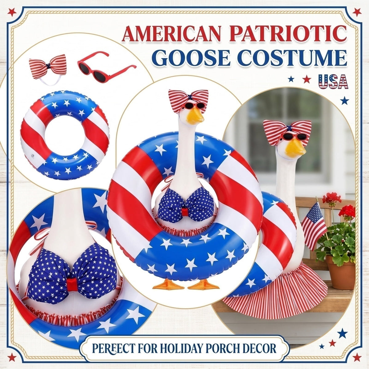 Halloween Garden Porch Decor, Porch Goose Outfits Halloween, 23 Inch Porch Goose Outfits, Witch Dress and Hat Set, Fits 23X11X26 Inch Standing Plush Goose for Front Porch Lawn