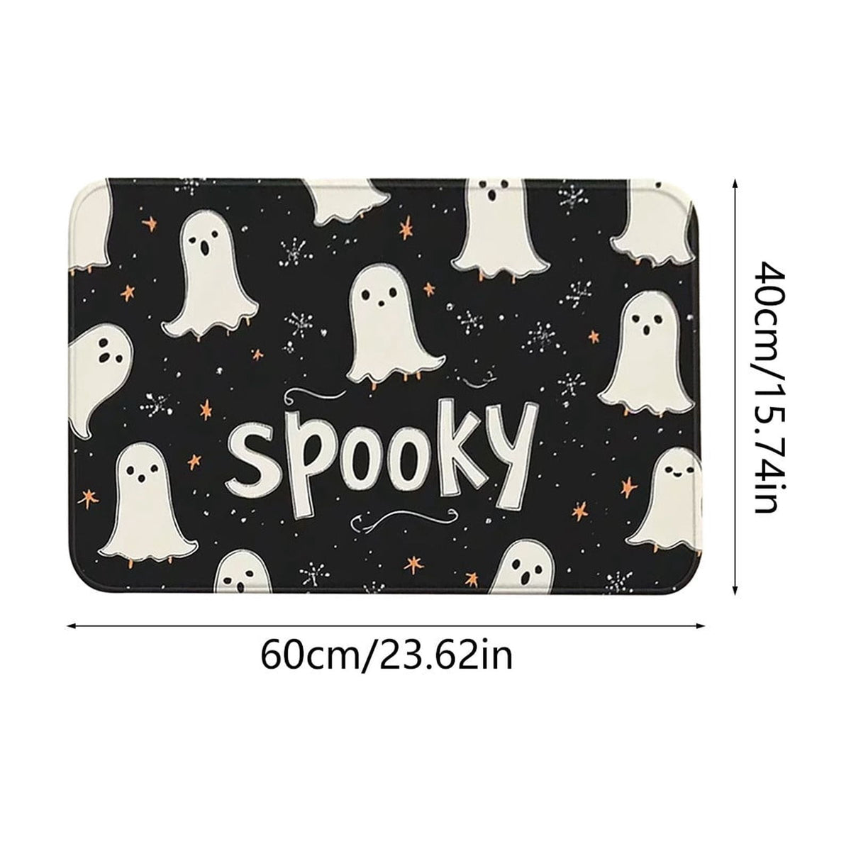 Halloween Pumpkin Doormat, Soft Non-Slip Indoor Outdoor Welcome Rug for Entryway Porch and Front Door