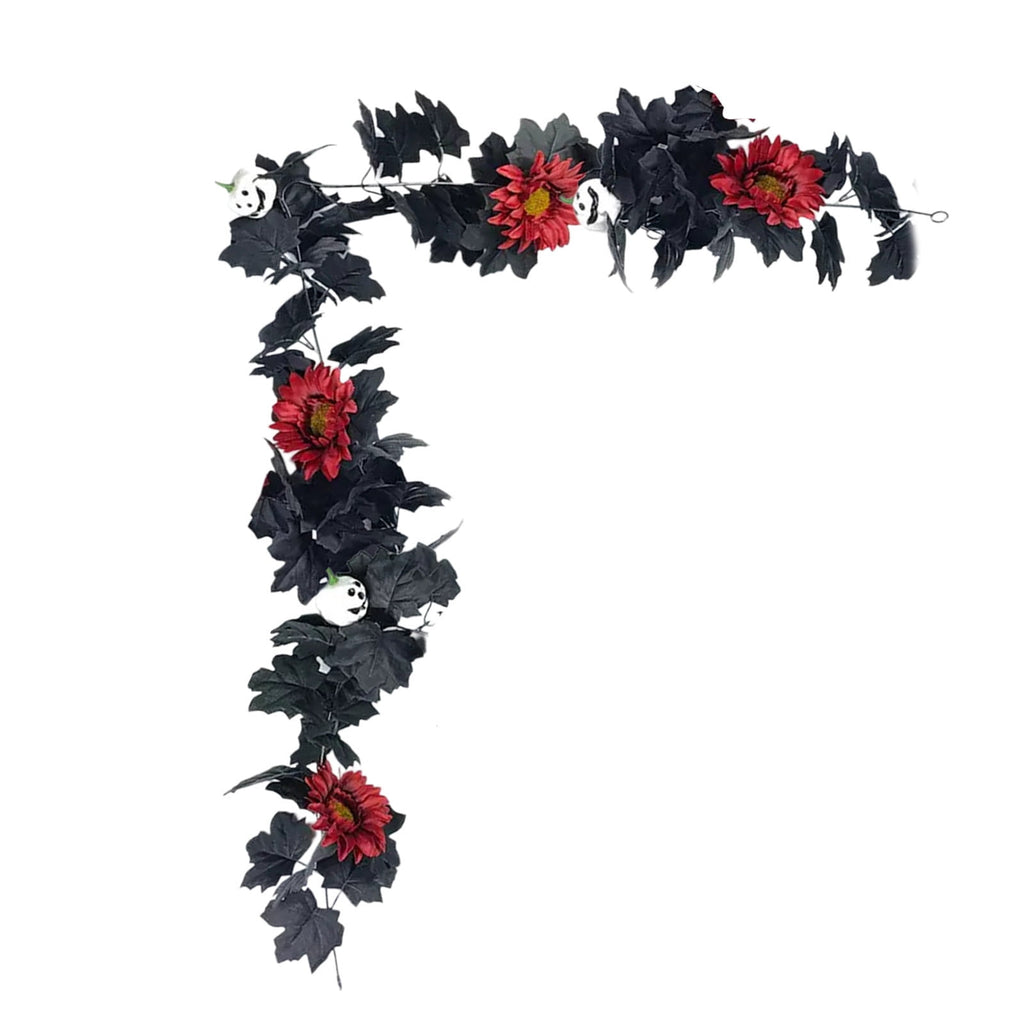 Halloween Garland, Halloween Garland Decor, 68.9in Halloween Wreath, Seasonal Decor, Black Garland, Fall Wreath, Halloween Wall Decor, Home Decoration, Halloween Decorations Indoor