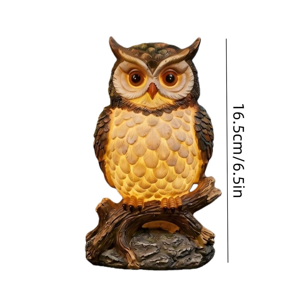 Sruoe Resin Owl Vintage Table Lamp, Decorative Animal Night Light for Bedroom Office Indoor Home Year Round Decor