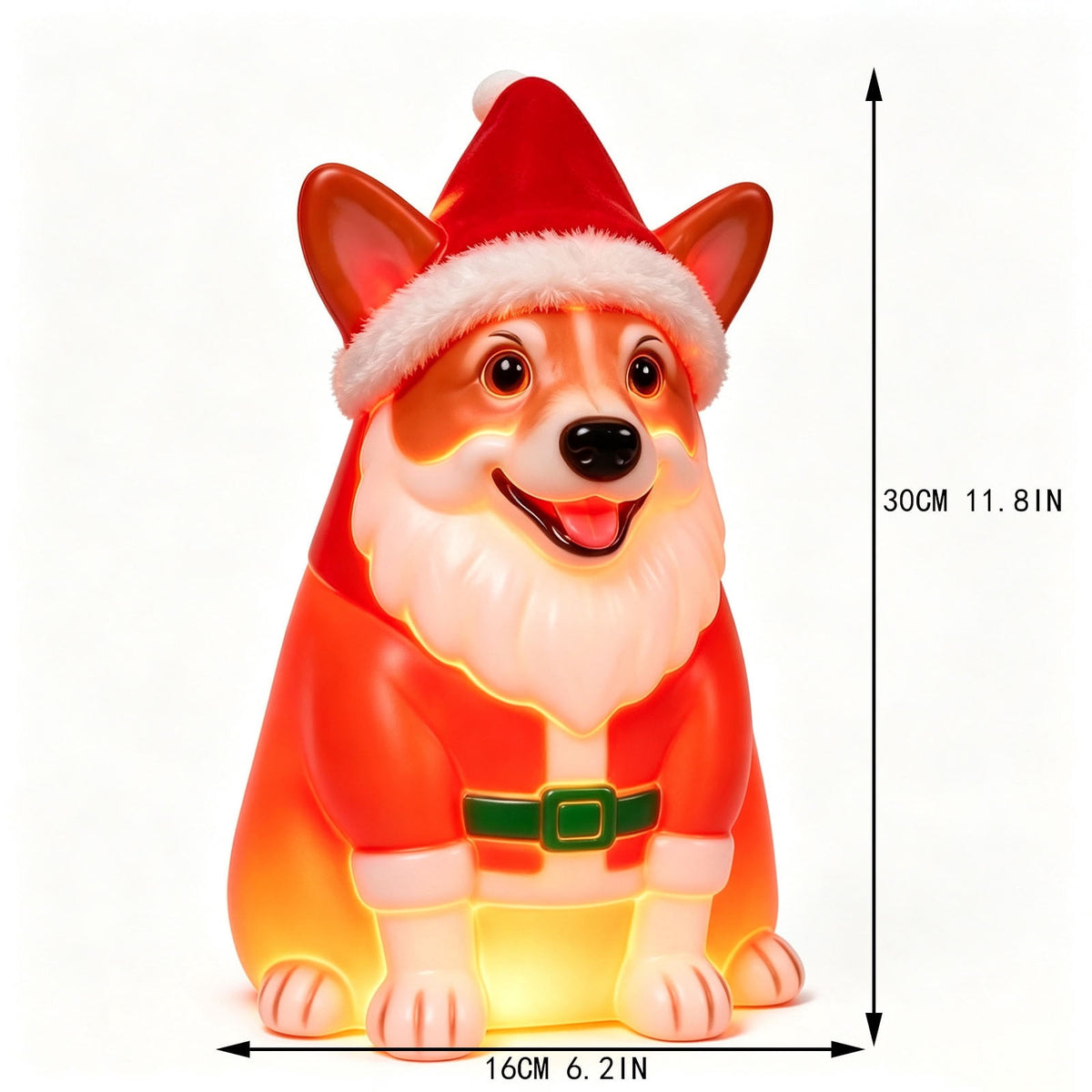 Clearance! Halloween Light‑Up Dog Figurine, 7.9in Scarecrow Dog Statue with Glowing Pumpkin, Waterproof Resin Table Yard Decor