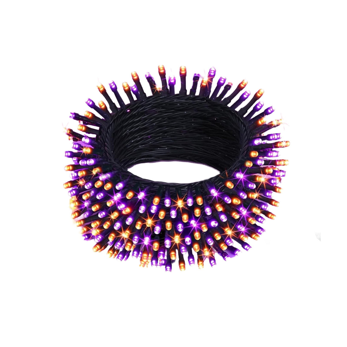 Halloween String Lights, 39Ft 100 LED Orange Purple Outdoor Waterproof Plug in Fairy Lights with 8 Modes for Yard Porch Window Mantel Party Decor