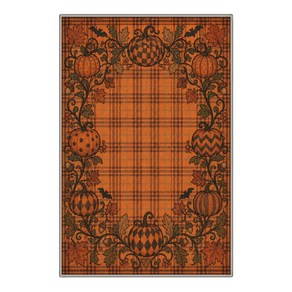 GENIMO 2'x3' Halloween Doormat, Washable Non Slip Soft Vintage Witch Outdoor Door Mat for Front Door Covered Porch Patio Entryway, Burnt Amber