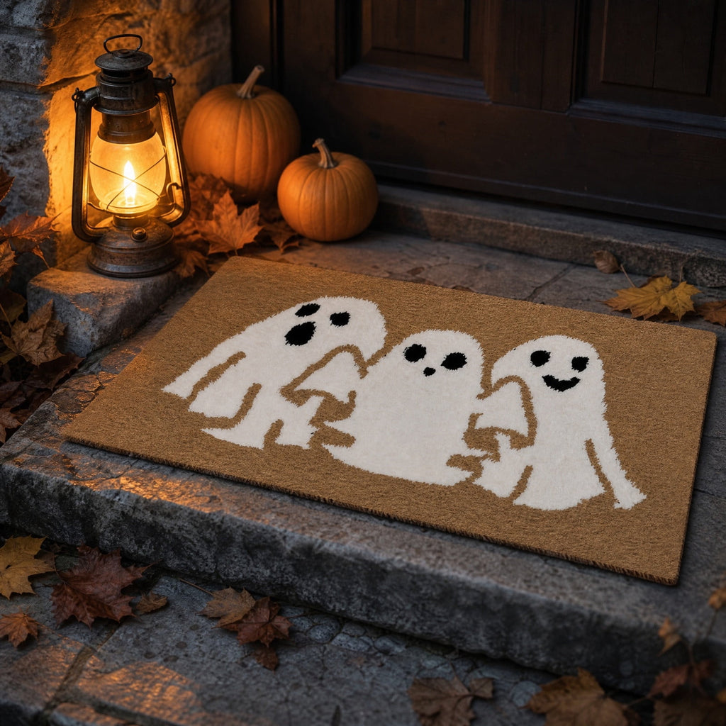 Halloween Door Mat Classic Print Skidproof Mat 15.75x23.62in Polyester Skidproof & Dirt Trapping for Front Door Porch Entryway by MPOISVA