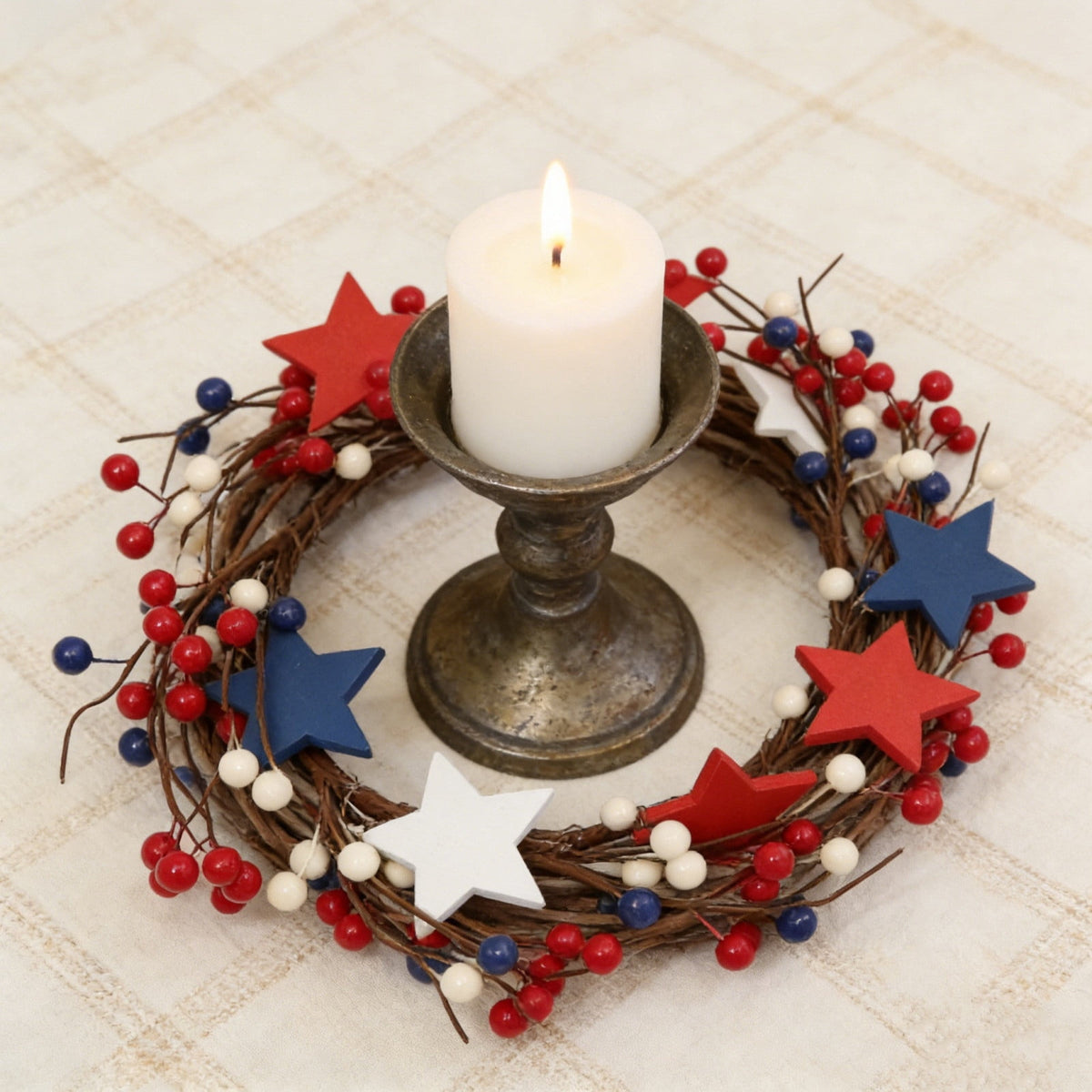 AZXY 4th of July Wreath,Patriotic Wreath,Independence Day Wreaths,Memorial Day Decorations