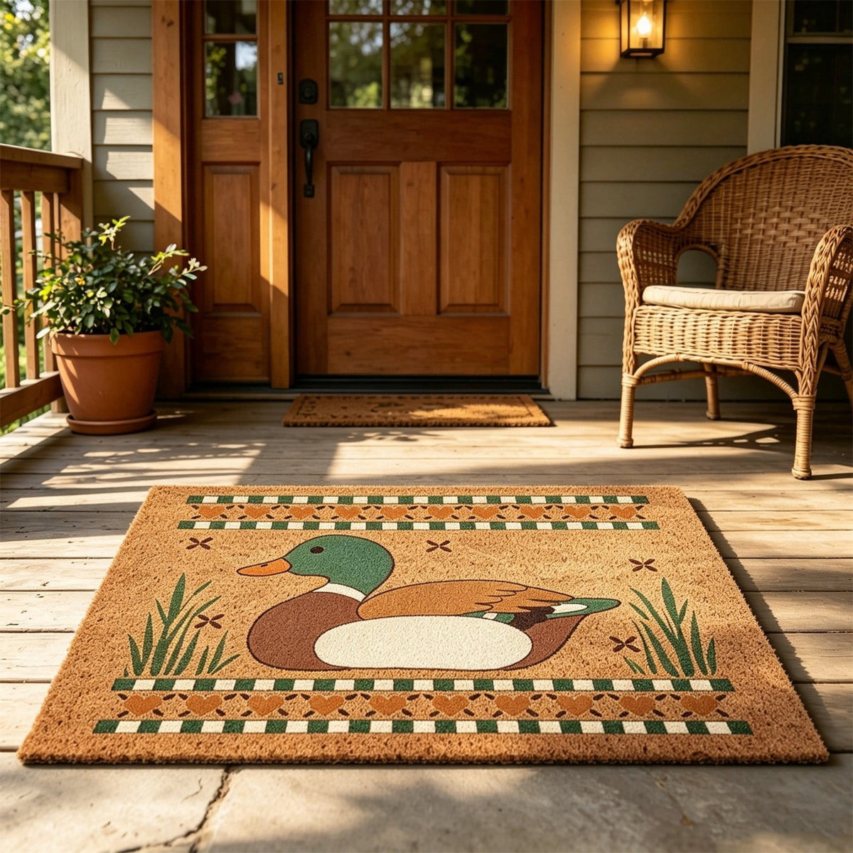 chaungfeng Welcome Fall Door Mat, Seasonal Pumpkin Decorative Doormat, Thick Non-Slip Rugs, for Indoor Outdoor Entrance Floor, Halloween Thanksgiving Decoration (23.6"X15.7")