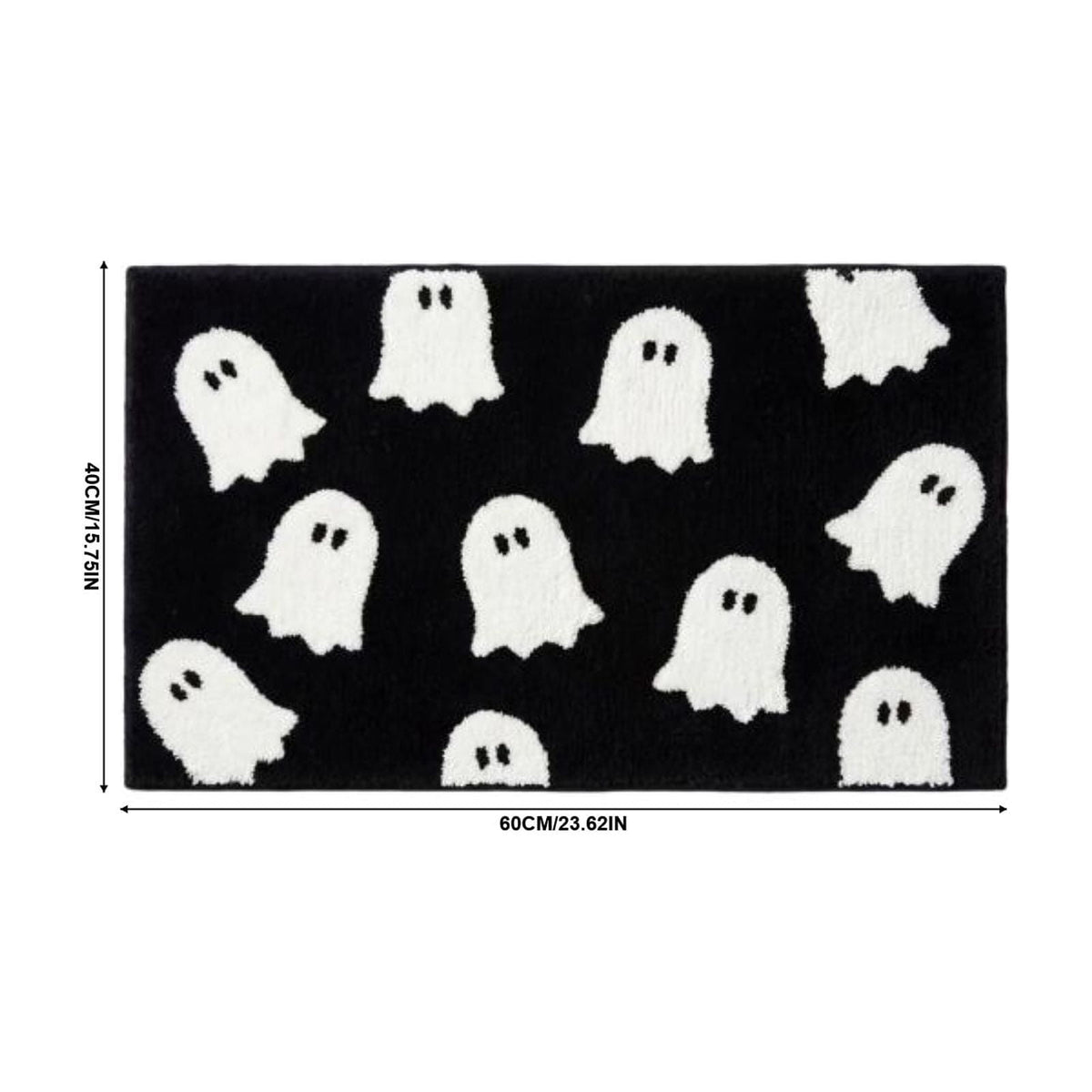 Halloween Ghost Door Mat, Cute Welcome Mat for Front Door Porch Entryway Haunted Outdoor Decor Spooky Decorative Entrance Doormat Non Slip Halloween Rug, 16" x 24"