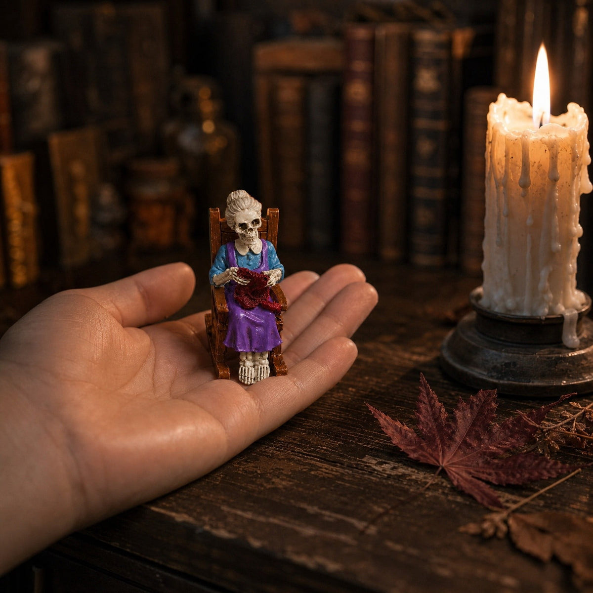 Hotyverty Vintage Window Skeleton Resin Wall Figurine, Gothic Indoor Wall Decor for Door Mantel, Creative Halloween Gift for Halloween Party Decor Enthusiasts