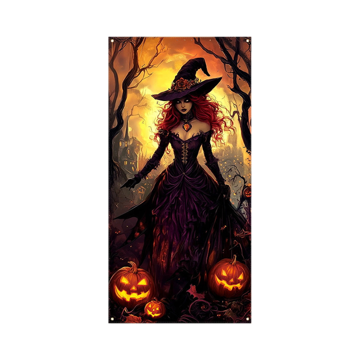 DAMAI Halloween Door Hanging Curtain Party Festival Scene Layout Supplies Decorative Porch Hanging Cloth