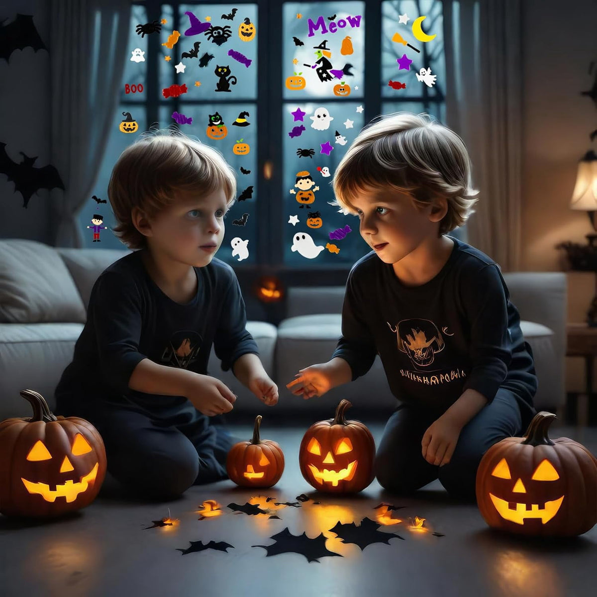 5 Pcs Halloween Window Clings Gel Reusable Static Halloween Window Decorations for Office, Classroom, Fridge, Halloween Window Stickers, Vibrant Halloween Decor (Witch)