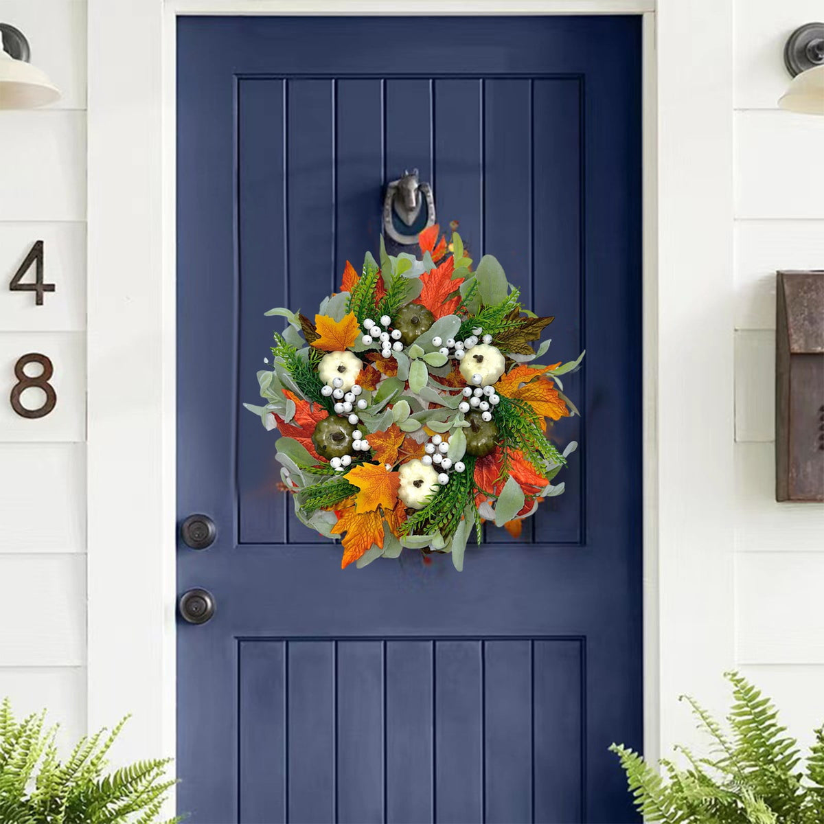 sruoe Halloween Decorations, Indoor Outdoor Halloween Decor, Artificial Wreaths, Halloween Decorations for Outside, Halloween Simulation Decorative Wreath