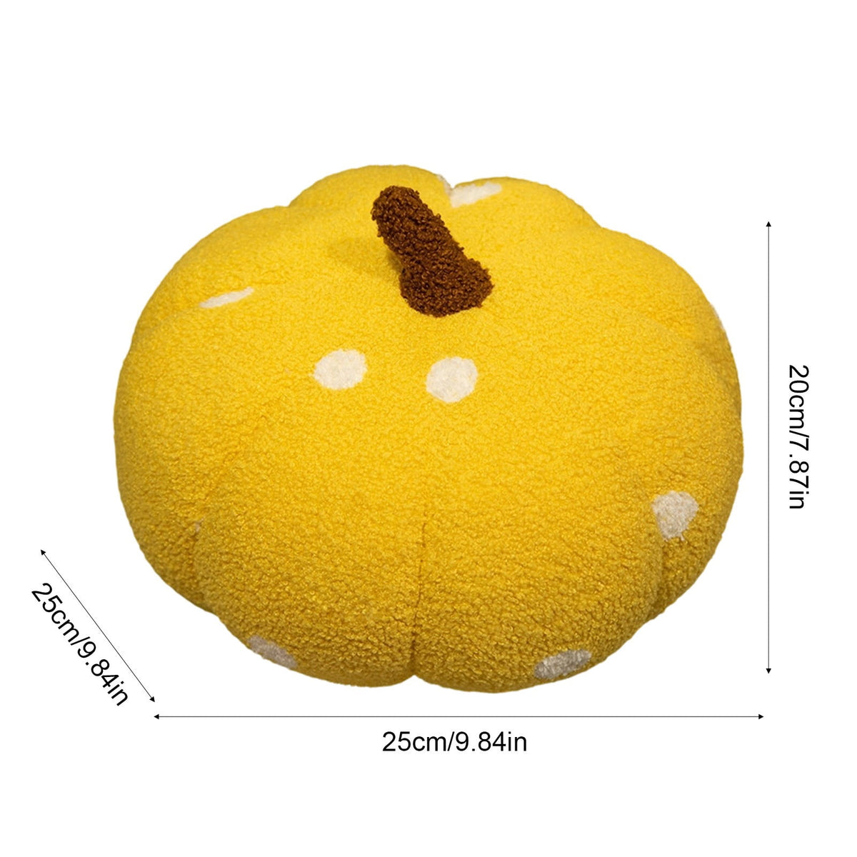 Yhmxh Soft Fluffy Pumpkin Throw Pillow, 3D Plush Sherpa Stuffed Pumpkin Cushion Decor, Cute Autumn Harvest Pumpkin Shaped Plush Toy for Sofa Couch Bed Farmhouse Thanksgiving Halloween Party Decor