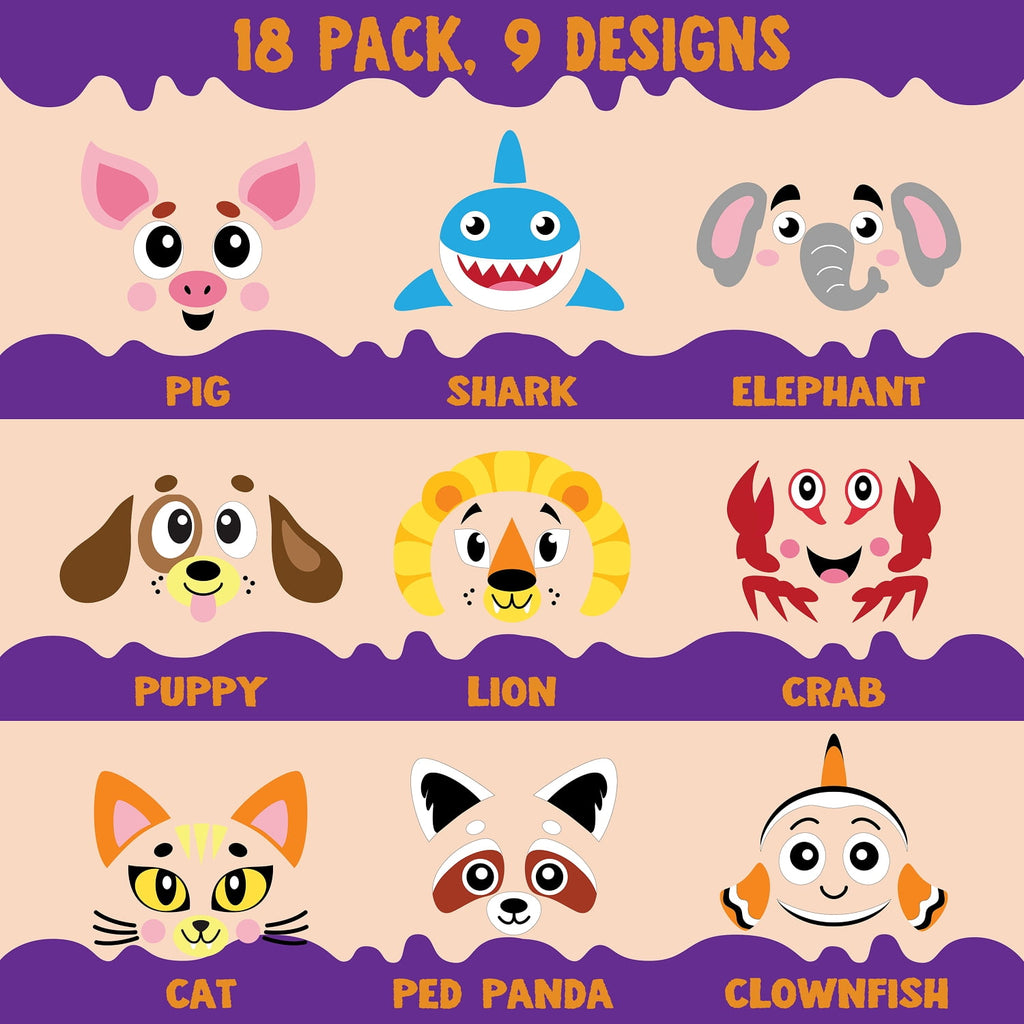 Joyfy 16 Faces Halloween Pumpkin Decorations Stickers Foam Craft Kit, 18 Sheets 16 Designs Halloween Party Favors for Kids, Party Supplies Arts Activities, Jack O Lantern Face Sticker School Gifts