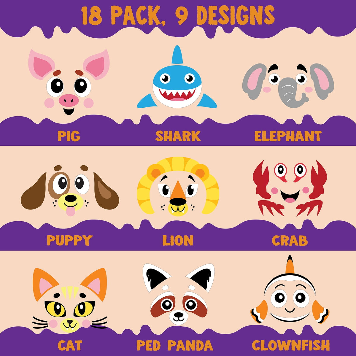 Joyfy 16 Faces Halloween Pumpkin Decorations Stickers Foam Craft Kit, 18 Sheets 16 Designs Halloween Party Favors for Kids, Party Supplies Arts Activities, Jack O Lantern Face Sticker School Gifts