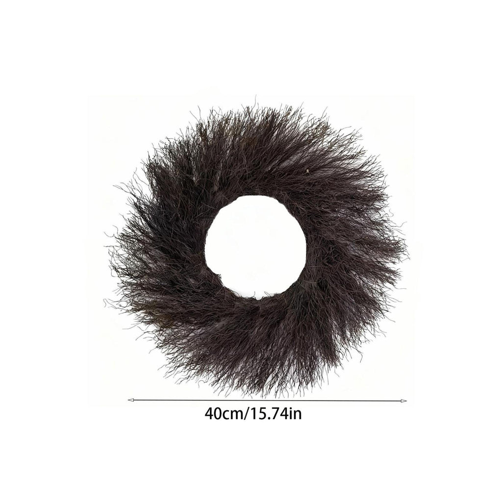 16 Inch Black Twig Halloween Wreath, Black Dead Twig Halloween Wreath, Spooky Bare Branch Garland, Gothic Seasonal Decoration, Spooky Faux Twig Garland for Front Door, Window, Wall Hanging Decor