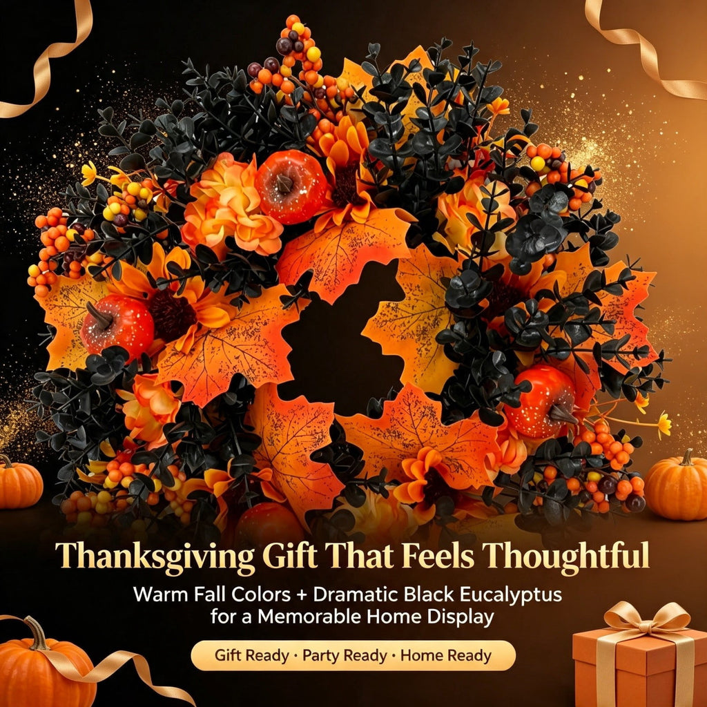 Under $15! Wreaths for front Door Kingtowag Artificial Floral Wreath, Simulation Plant Pastoral Style Door Hanging Decoration Poppy Fruit, Greenery Wreath for Porch, Window, Home, Farmhouse