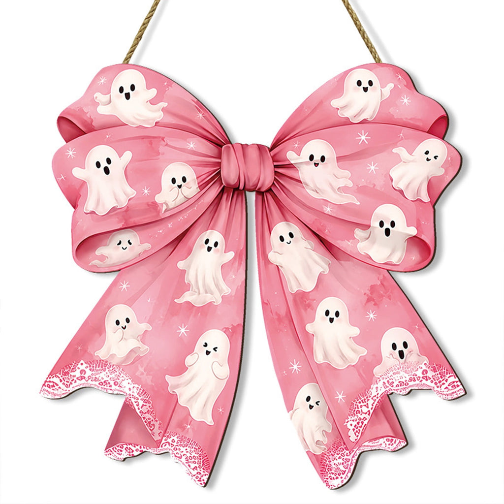 AuroraX Halloween Ghost Decor Outdoor Halloween Decoration Courtyard Tabletop Desktop Haunted Halloween Decoration for Yard Garden Pink