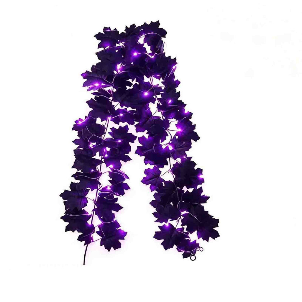 CuiLiyq Halloween Tinsel Garland, 78.7 Inch Black Purple Silver Foil with Bats and Ghosts, Party Decor for Mantel, Staircase, Doorway
